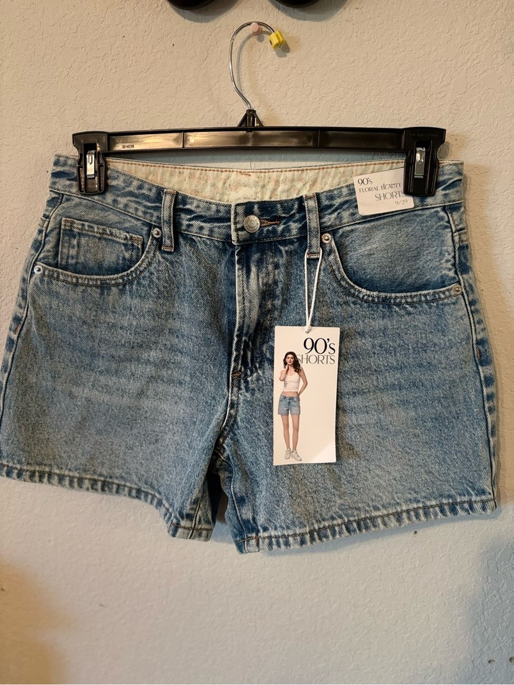 90's Style Light Blue Denim Jean Shorts